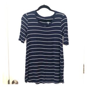 SO : NAVY BLUE & WHITE TUNIC TEE